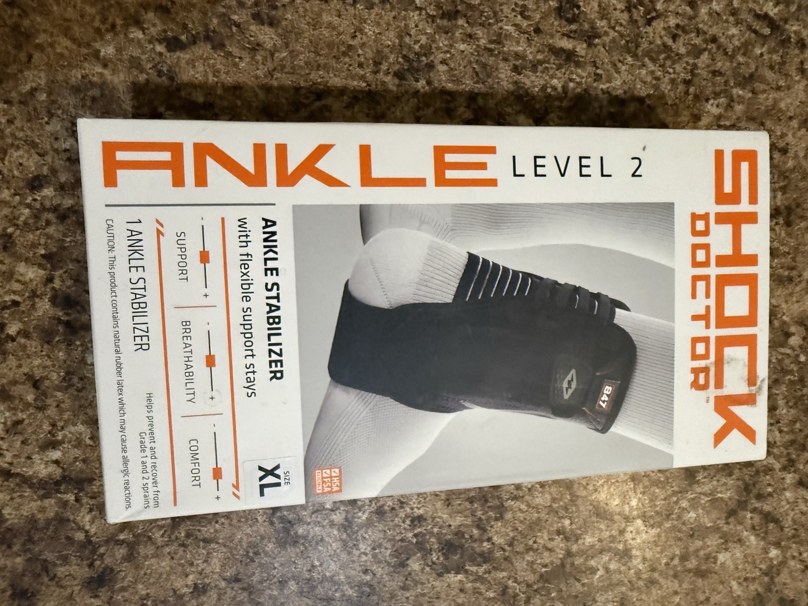 Shock Doctor Ankle Lace Support w/ Gel Support Level 2 Size: XL New