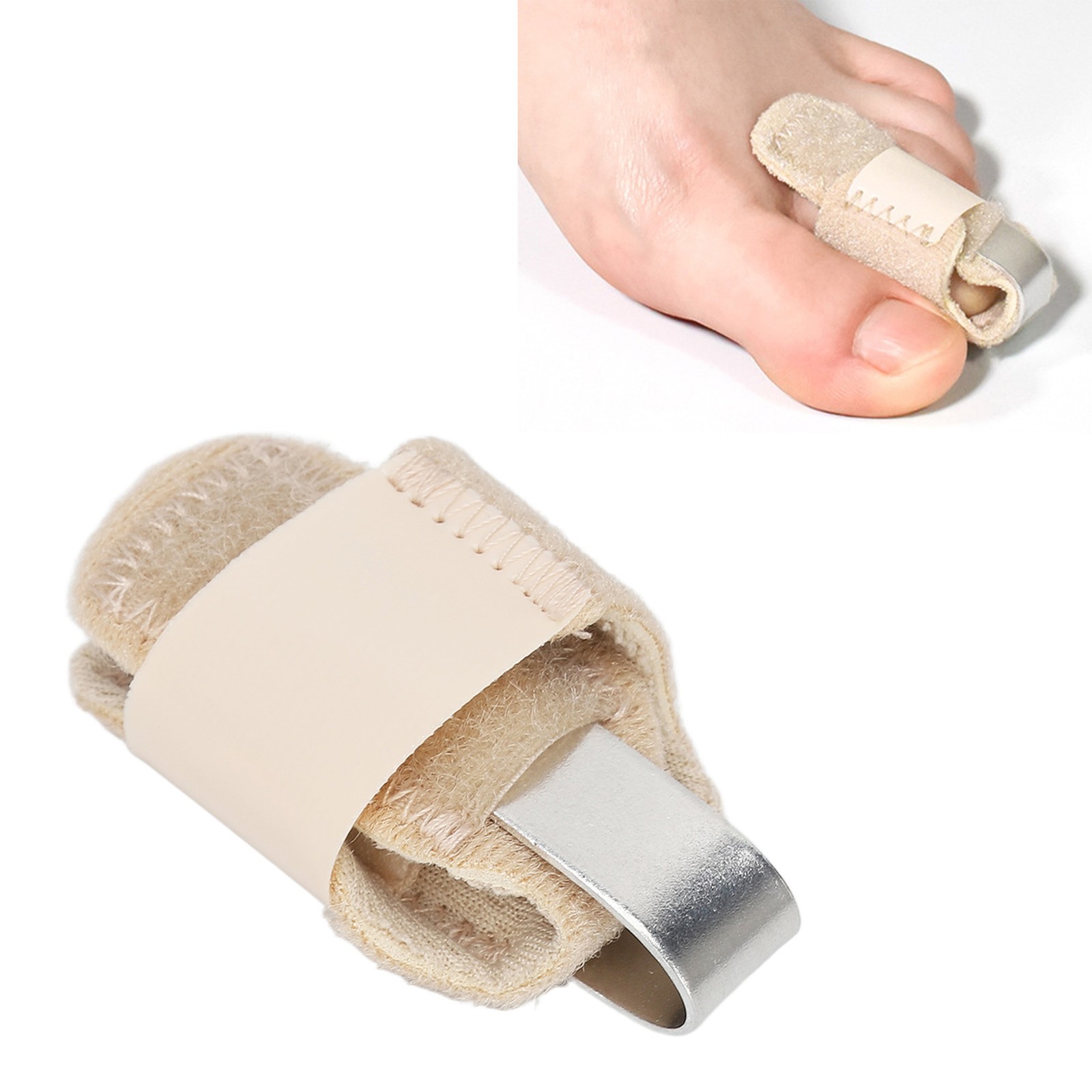 Toe Splint Skin Color Aluminum Plate Fixing Toe Brace Splint For Adult Wome OXHS