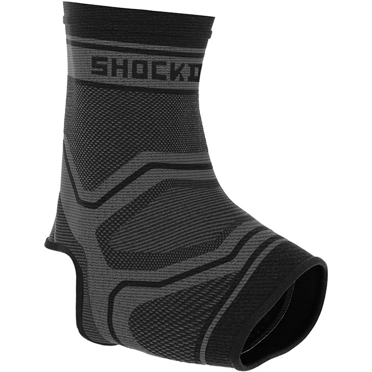 Shock Doctor Compression Knit Ankle Sleeve – Gray/Black