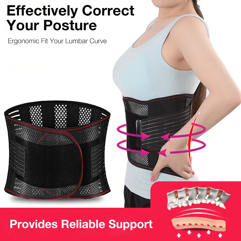 Lower Back Support Waist Brace Lumbar Belt Corset Back Adjustable Protector New