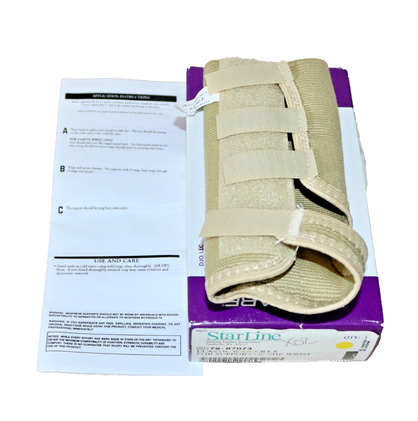 Starline Elastic Wrist Race ~ Adult Right Small ~ Beige #112207 NEW