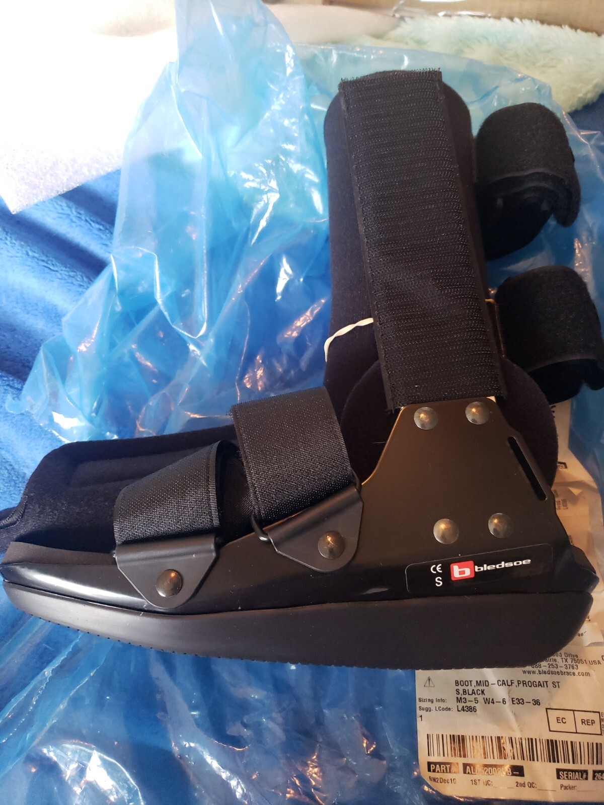 Breg Bledsoe ProGait ST Walker Boot, MID CALF, SIZE XS, Fit- Men 0-2, Woman 1-3