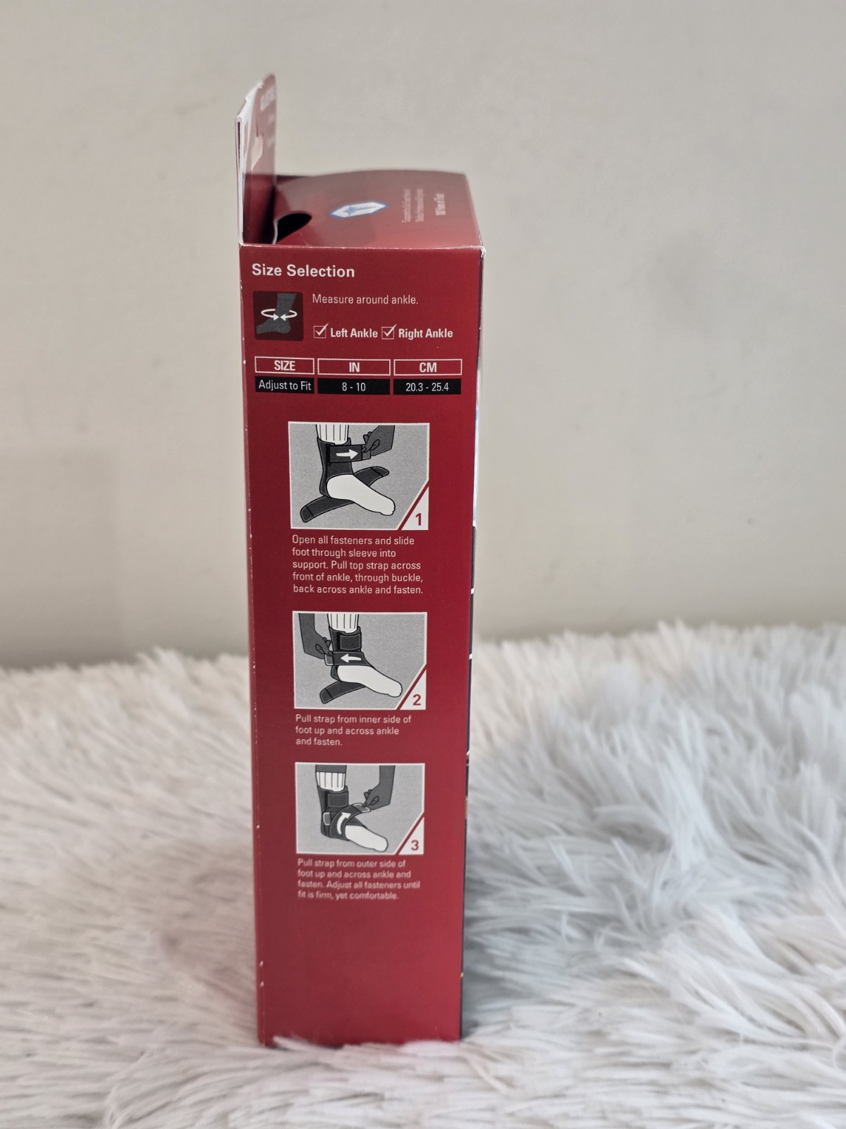 ACE Deluxe Ankle Stabilizer, Adjustable, Black, Side Stabalizer, 1 count