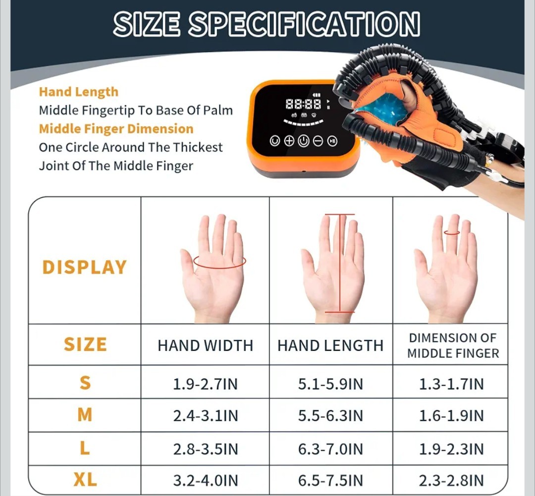 FocuBoody Rehabilitation Robot Gloves Equipment for Recovery. Size M,Left Hand