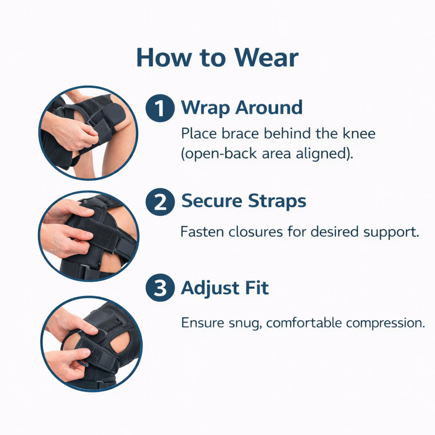 Breg Recover Knee Brace Airmesh Open Back Wraparound – Short