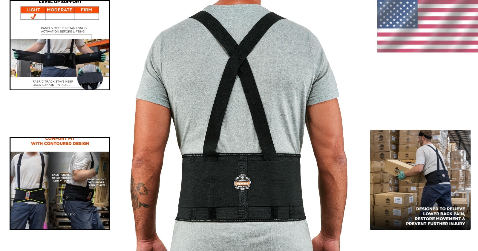 ProFlex 1650 Back Support Belt – 7.5″ Elastic, Effective for All Lifting Needs