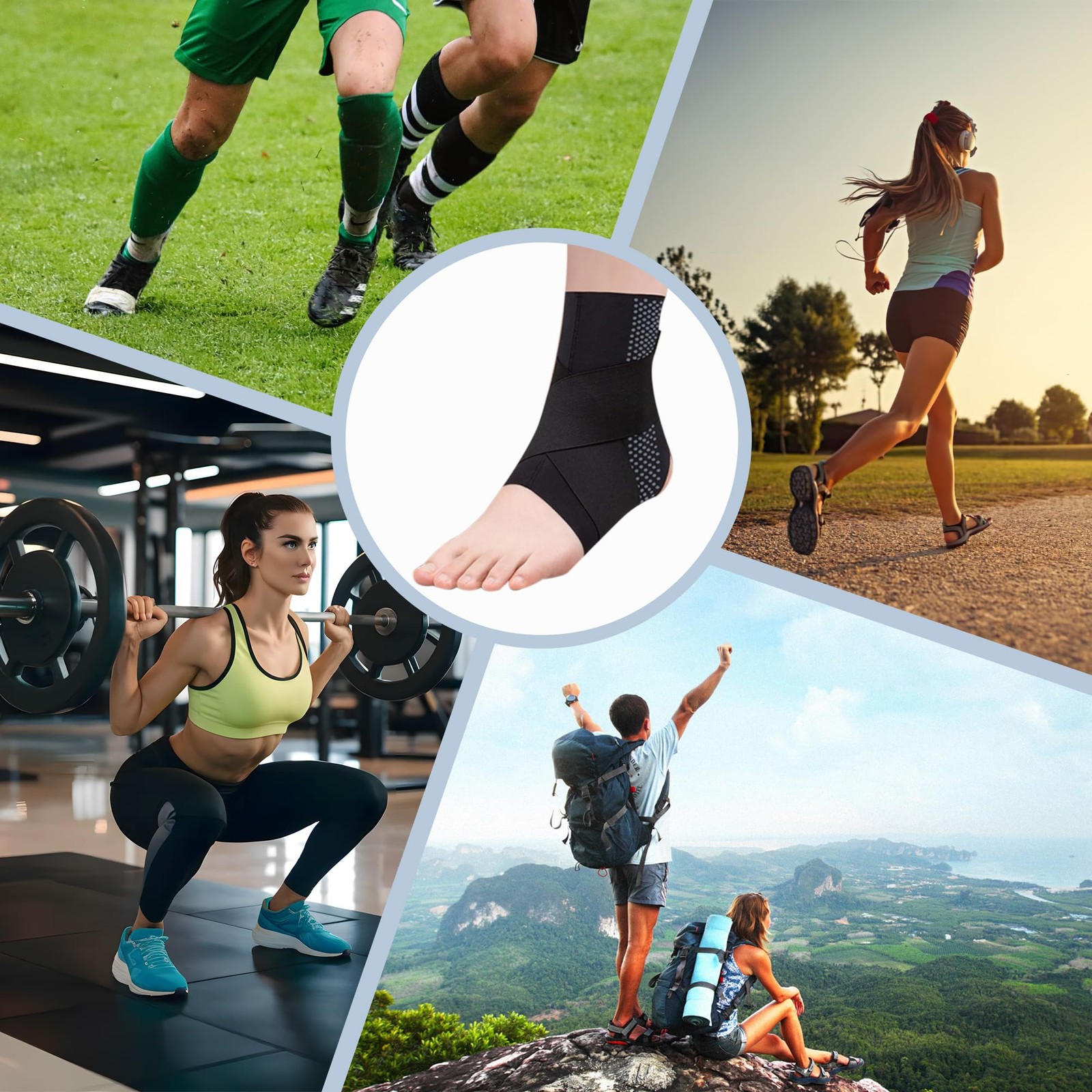 Ankle Brace Ankle Sprain Tendonitis Arthritis Foot Brace Men 57 /Women 68