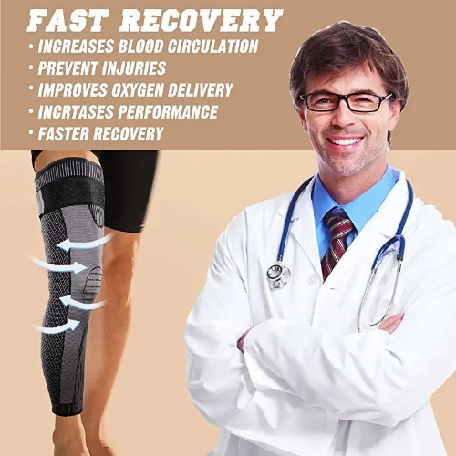 Full Leg Sleeves Compression Long Knee Sleeve Protector Varicose Veins Swelling