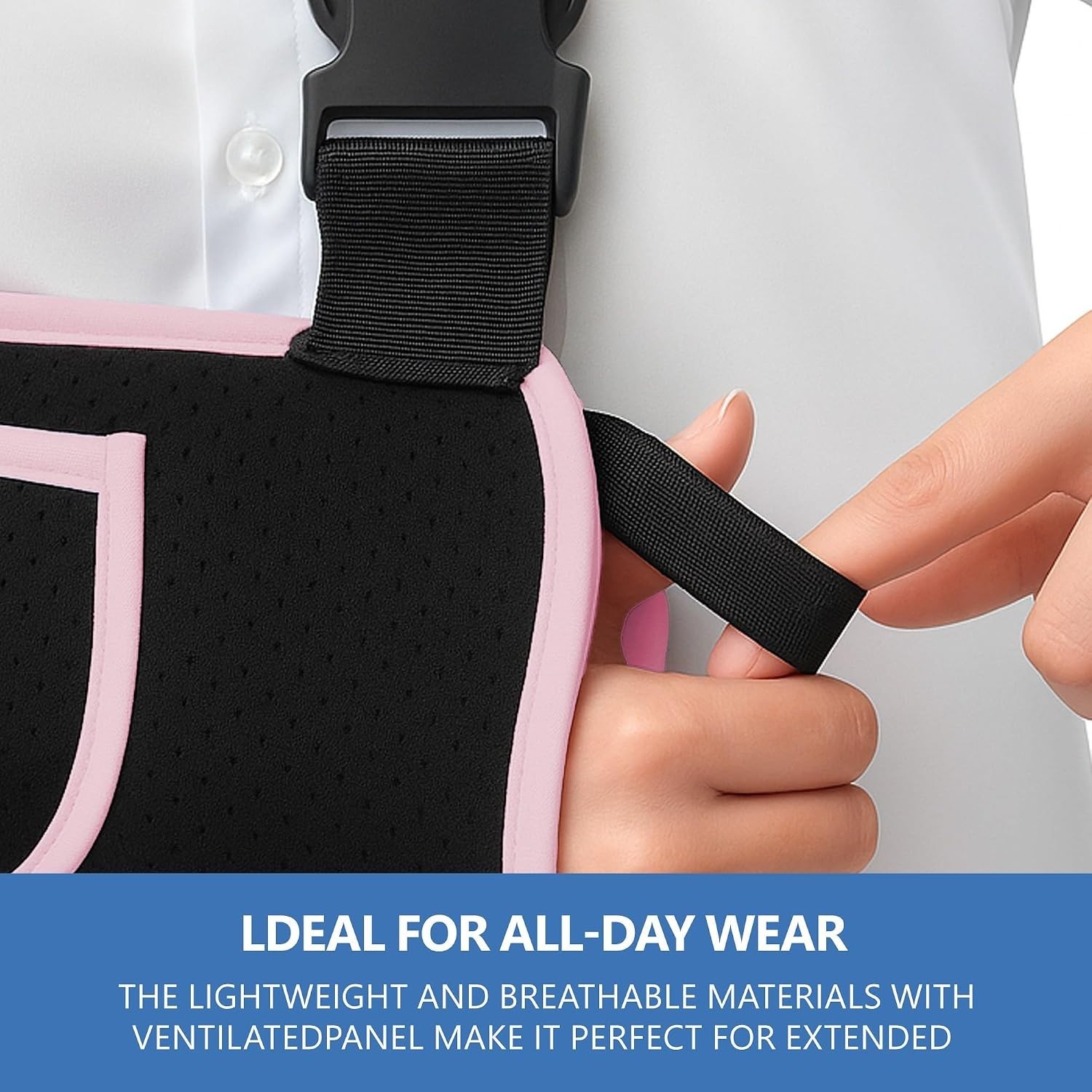 Stylish Adjustable Arm Sling Shoulder Immobilizer – Pink for All-Day Comfort