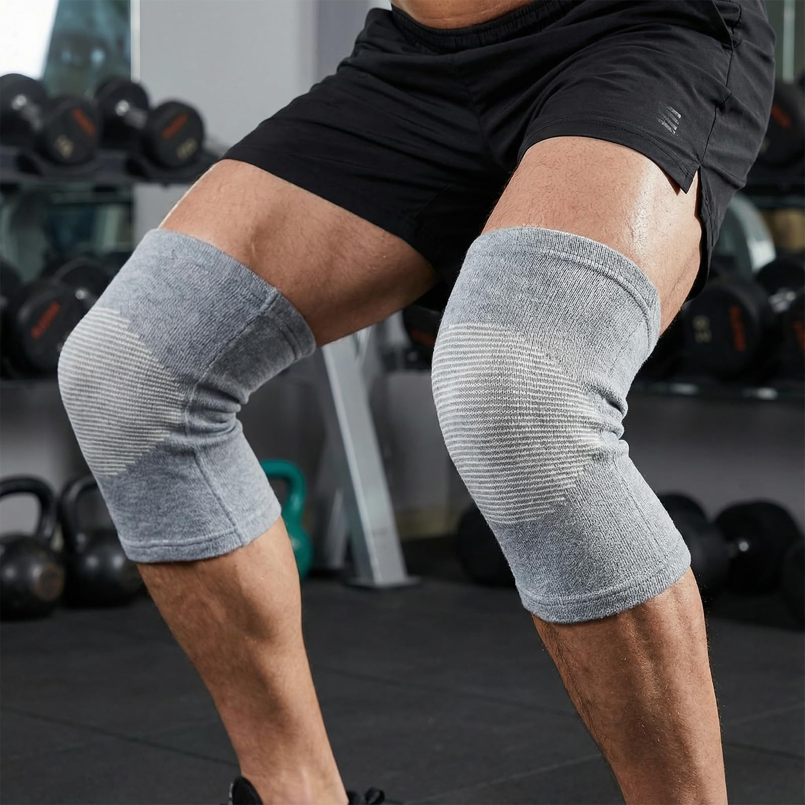 Bamboo Knee Sleeve Compression Knee Brace Elastic Support Knee Pads for Workout