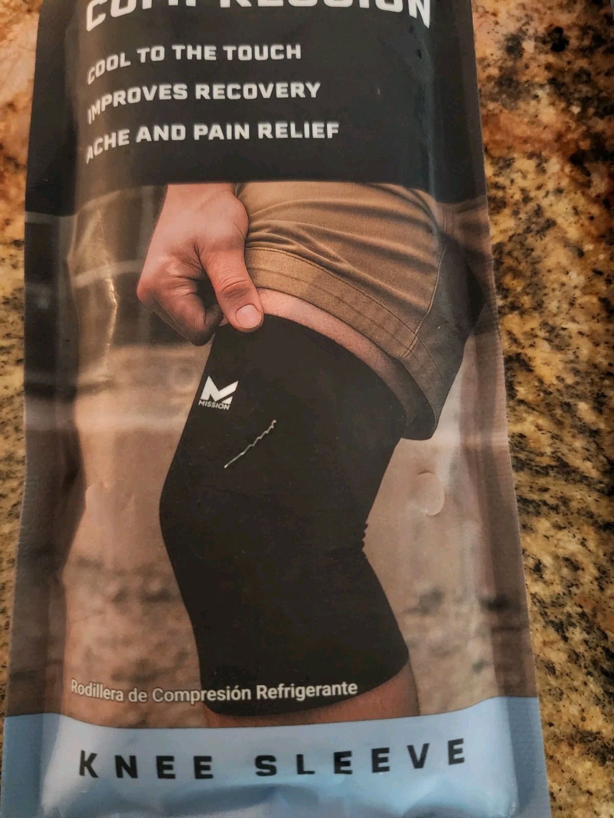 Mission Pro Quick Dry Cooling Compression Knee Sleeve, Black, Size L/XL- 2 Pack