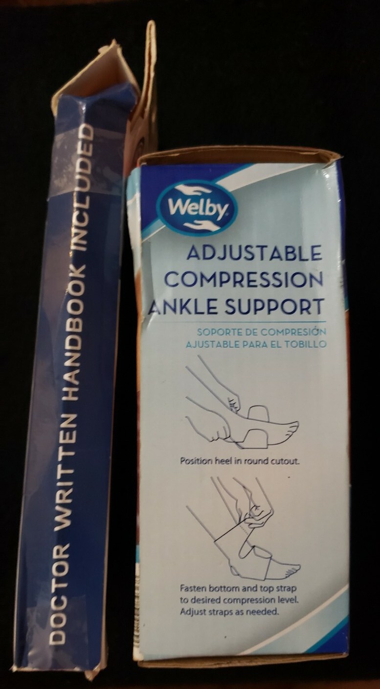 2 New Ankle Supports Dr. Arthritis Cooper Lined & Welby Adjustable Compression