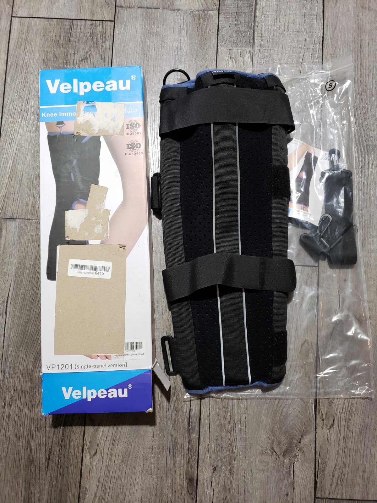 Velpeau Knee Immobilizer Full Leg Brace – VP1201 single panel version Sz:S (18″)