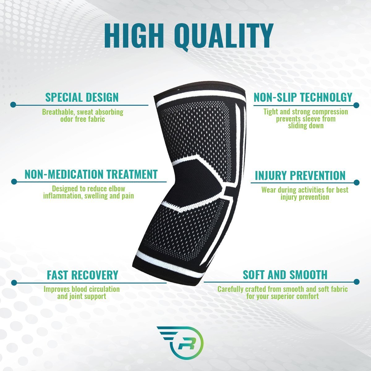 Elbow Brace Compression Sleeve – Instant Support, Protection & Pain Relief for T