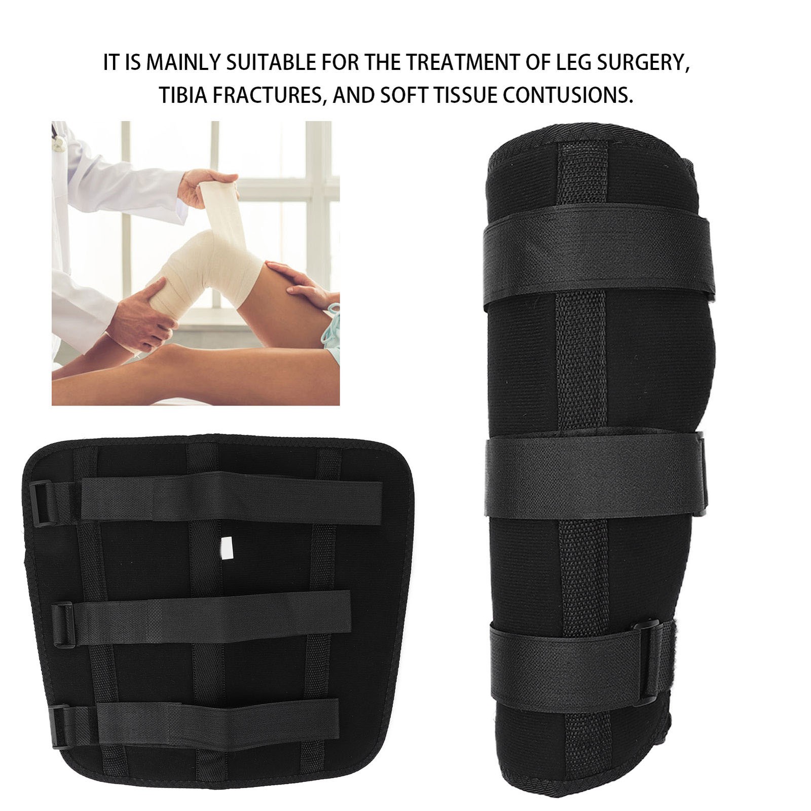 Shank Calf Fixed Stabilizer Splint Shank and Fibula Protector Tibia Strap L WT