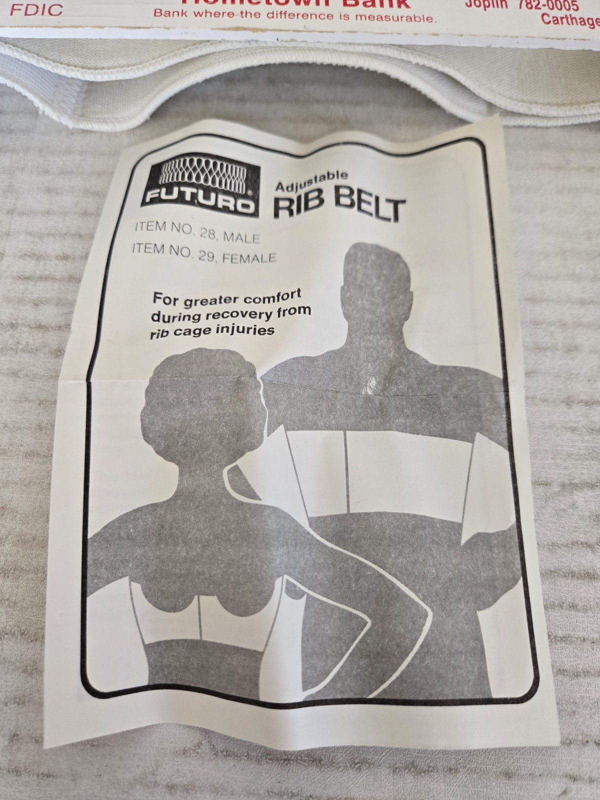 1983 FUTURO Male Rib Belt #002805 Medium 32.5-38″ FREE SHIPPING