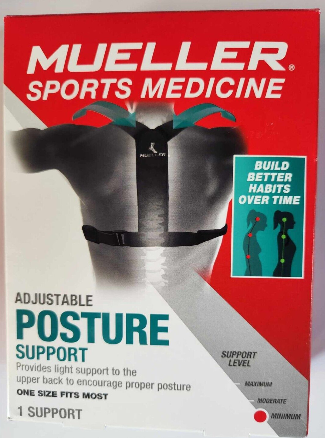 Adjustable Posture Support, Mueller Sports Medicine, 1 Size fits most