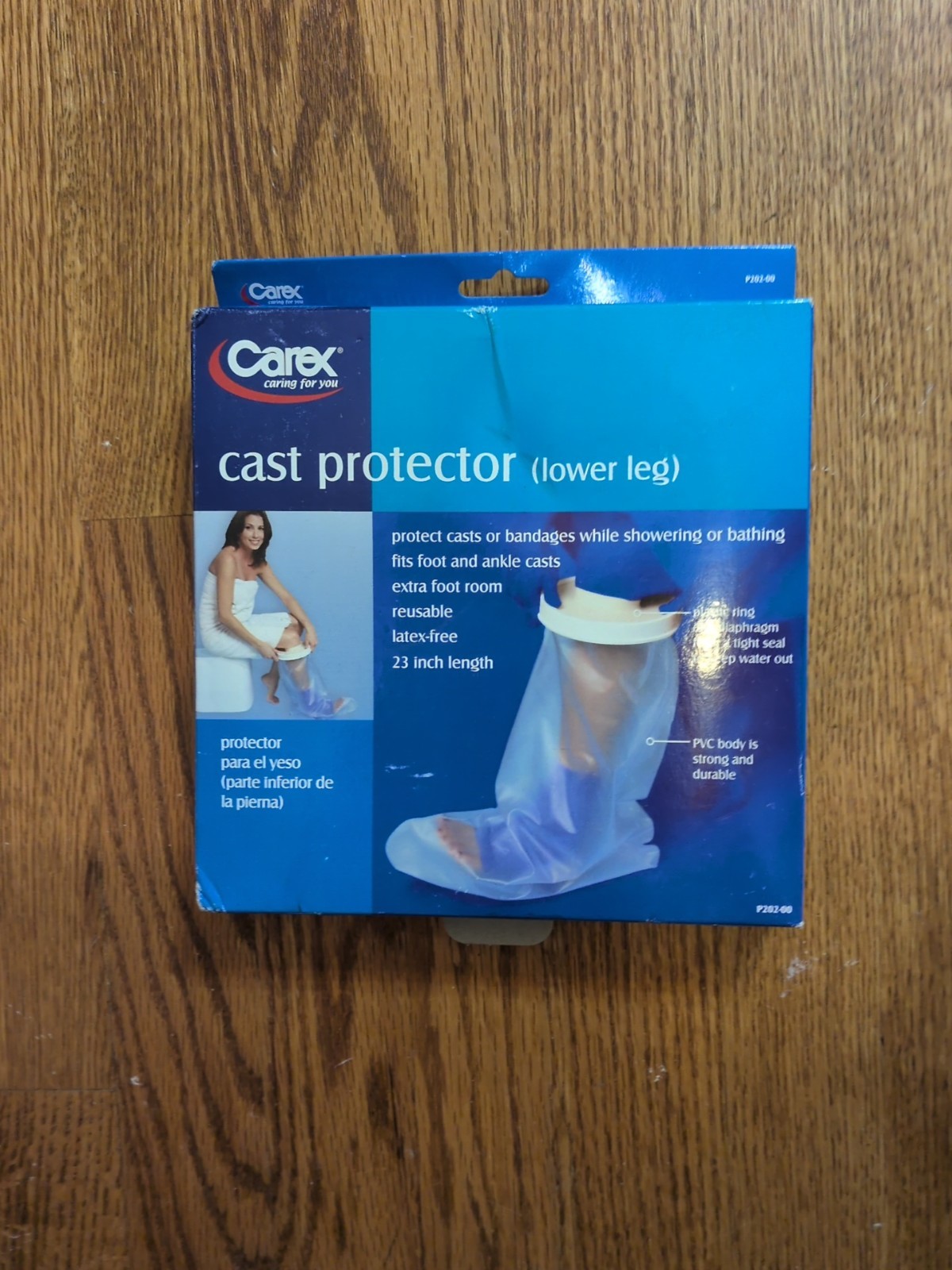 Carex Cast Protector Lower Leg 23 Inch Reusable PVC Extra Foot Room P202-00
