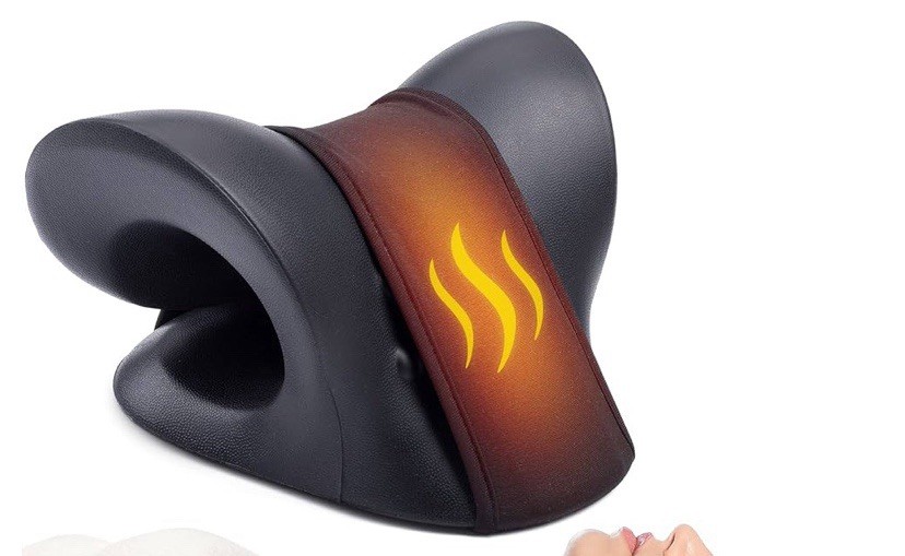Neck Stretcher Heated for Pain Relief Cervical Traction Device Pillow Graphene