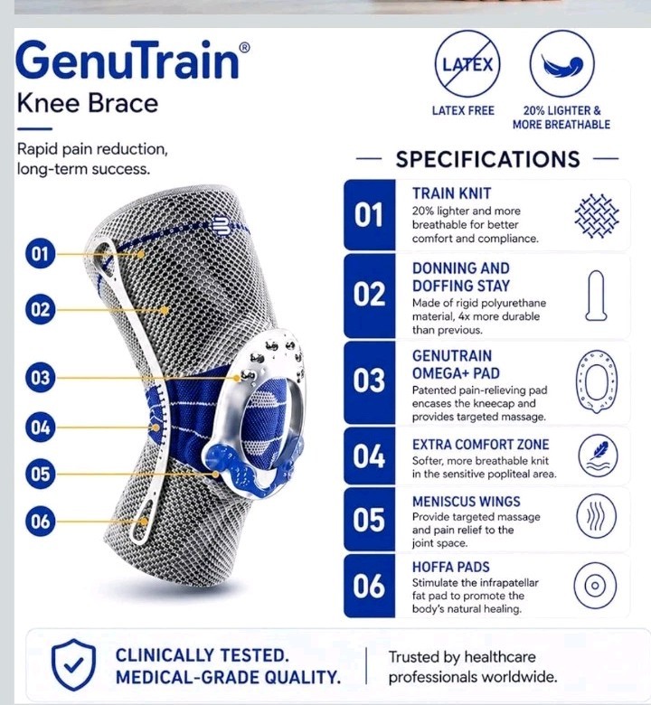 Bauerfeind GenuTrain Knee Support Brace Size 2 Titan New