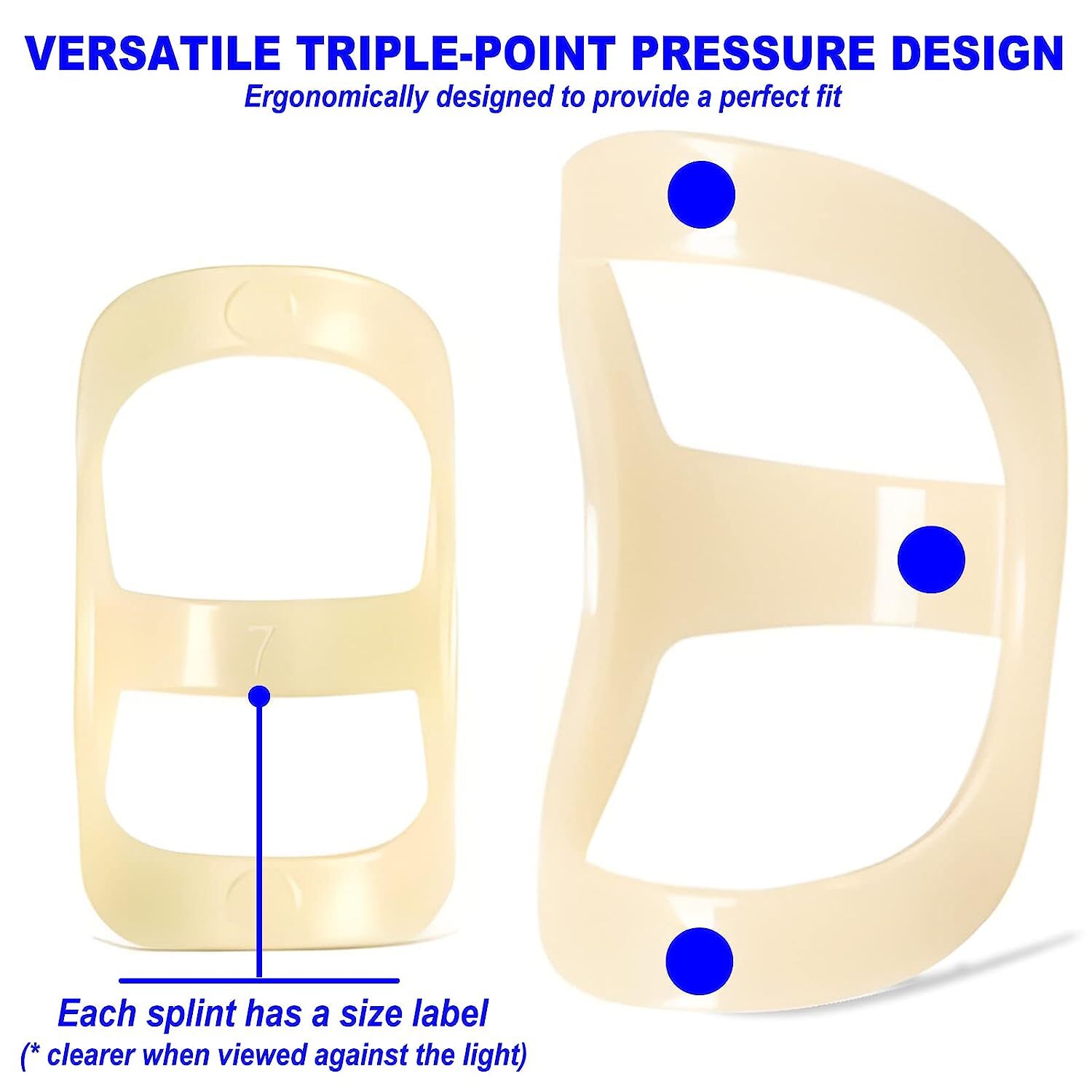 10Pcs Oval Finger Splints & Sleeves Kit, 6 Graduated Trigger Finger Splint & 4 F