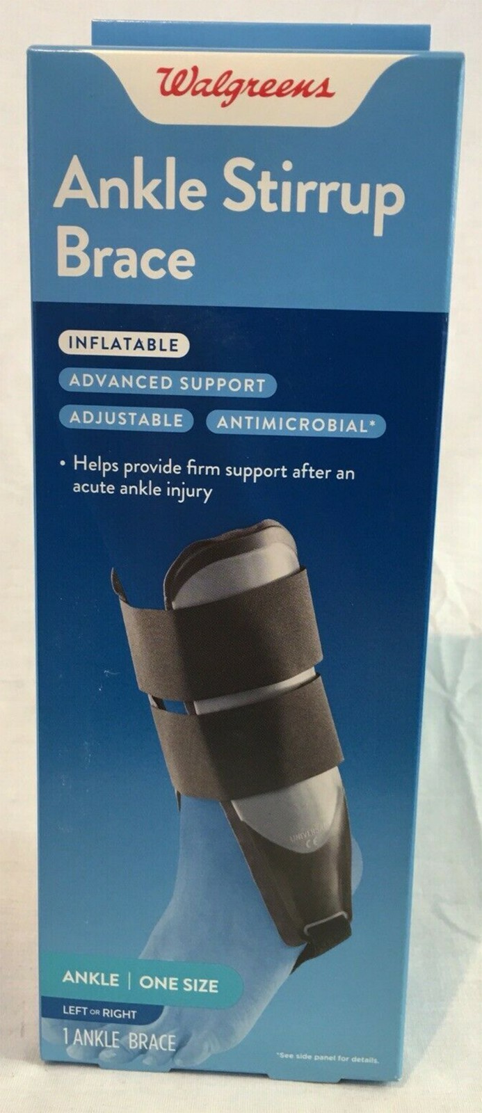 Ankle stirrup brace, Walgreens , inflatable, left or right ankle, 848897