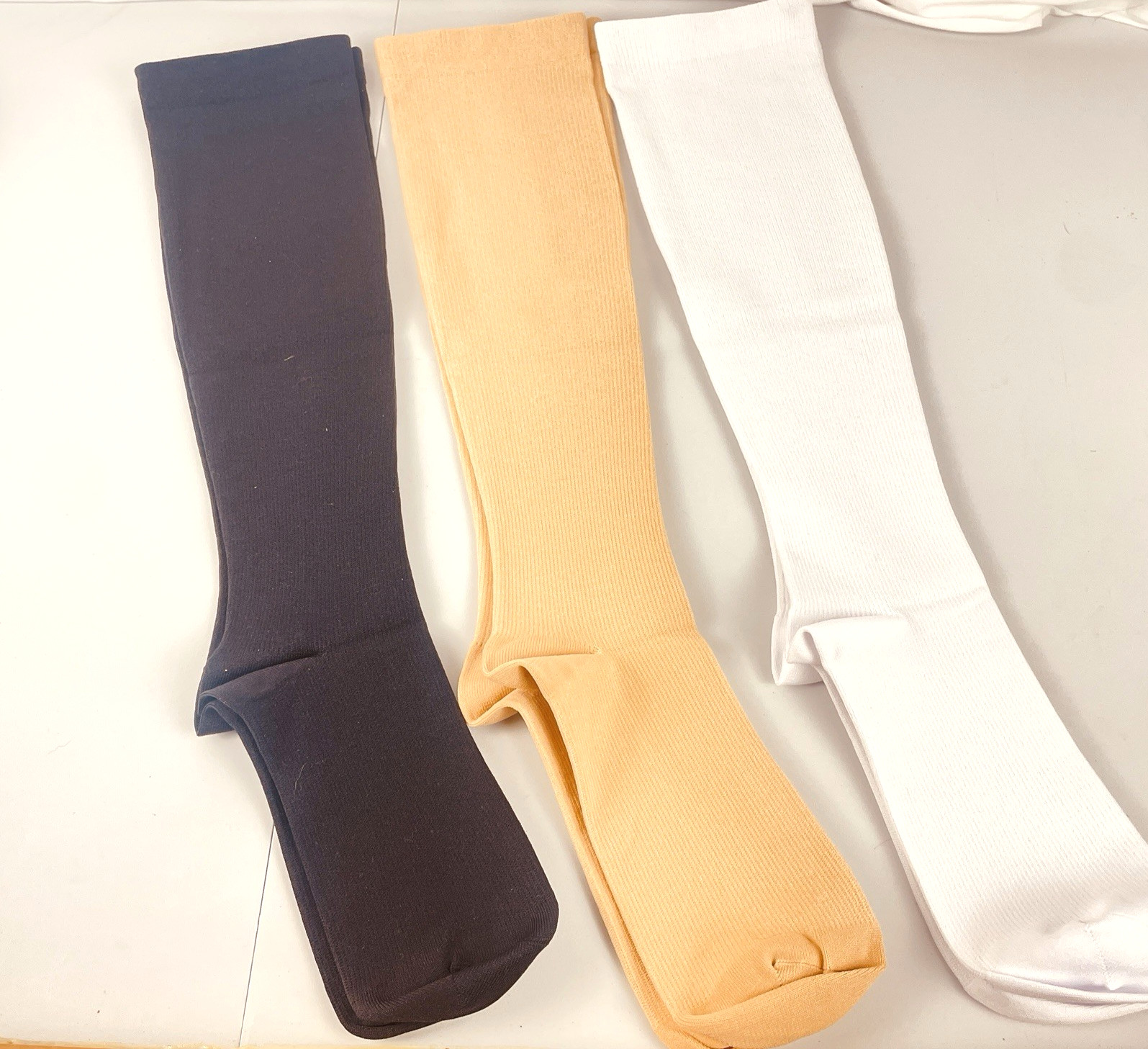 3 Pairs Graduated Compression Socks 15–20mmHg Knee High Mens Womens XL XXL