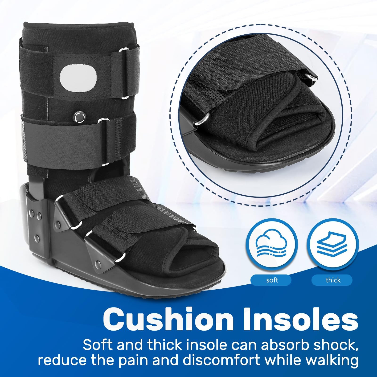 Walking Boot Fracture Boot for Broken Foot, Sprained Ankle-Medium