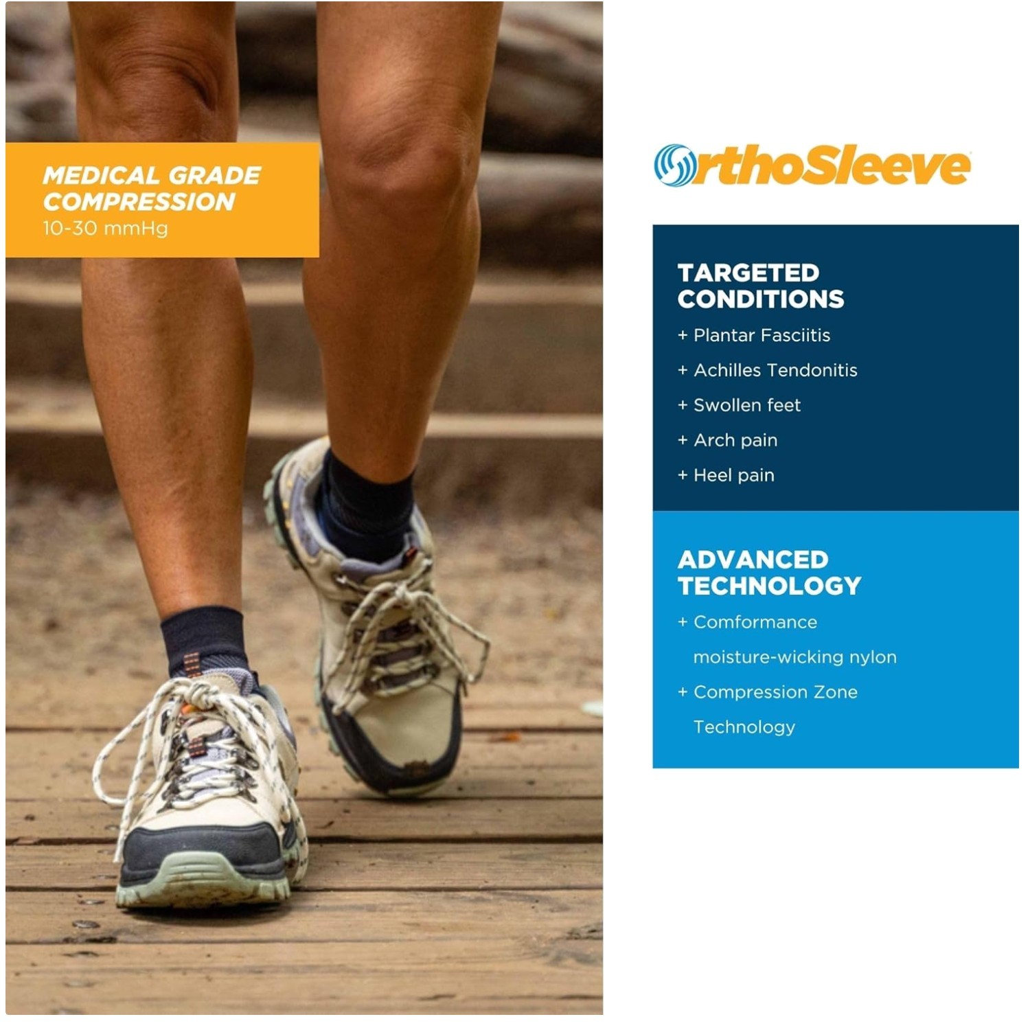 FS6 Compression Foot Sleeves for Plantar Fasciitis Relief