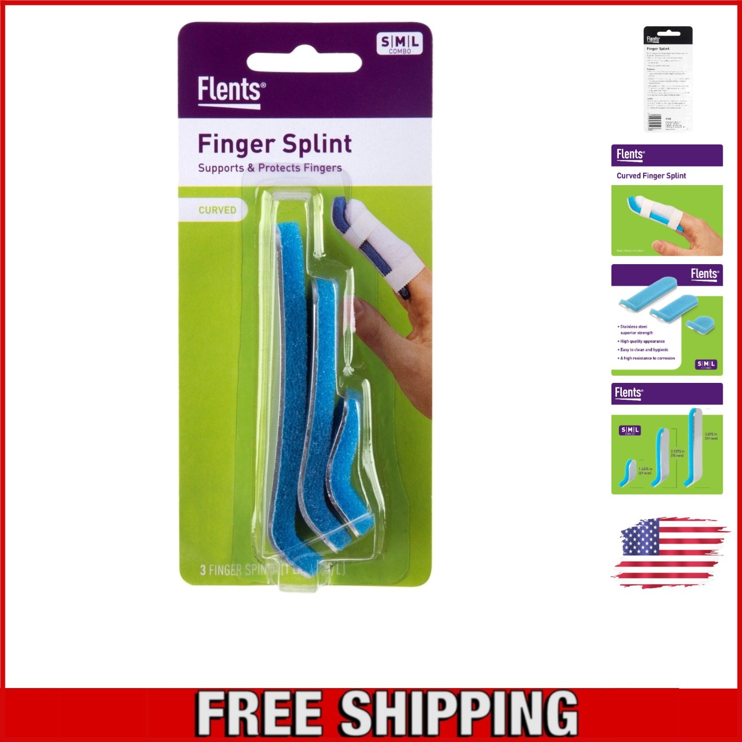 Comfortable Foam-Padded Finger Splint Set – Ideal for Injury Recovery, 3 Sizes