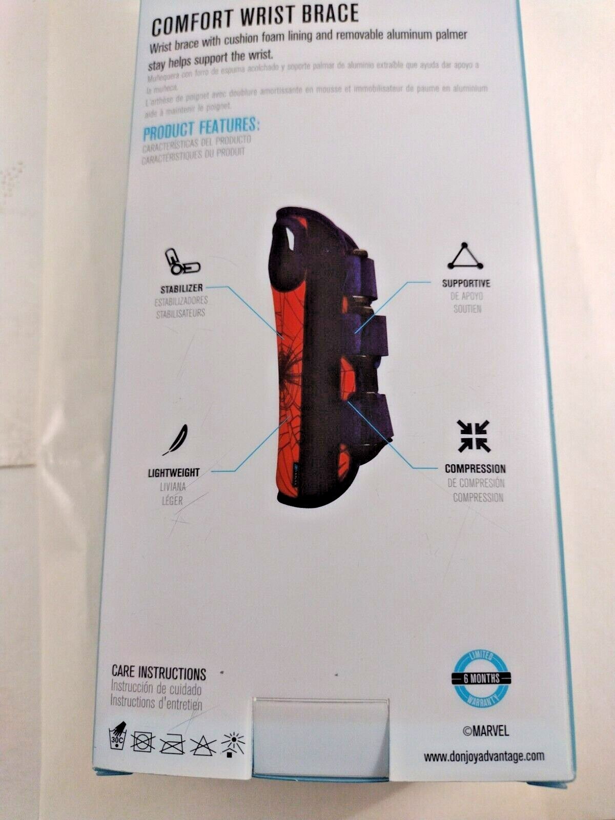 Wrist Brace Marvel SPIDERMAN Moderate YOUTH LEFT MSRP $19.99
