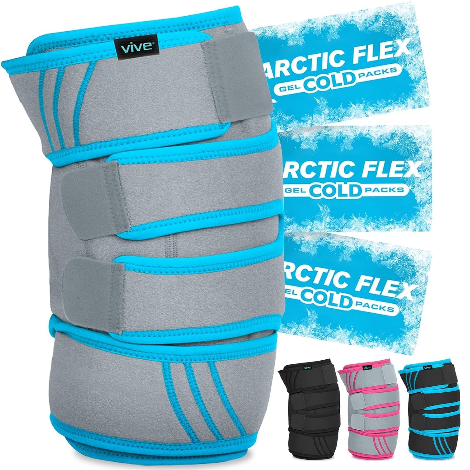 Knee Ice Pack Wrap – Cold/Hot Gel Compression Brace – Heat Support Strap for …