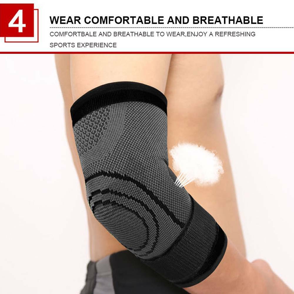 Elbow Compression Sleeve Brace Support Tendonitis Tennis Golfer Arm Arthritis DS