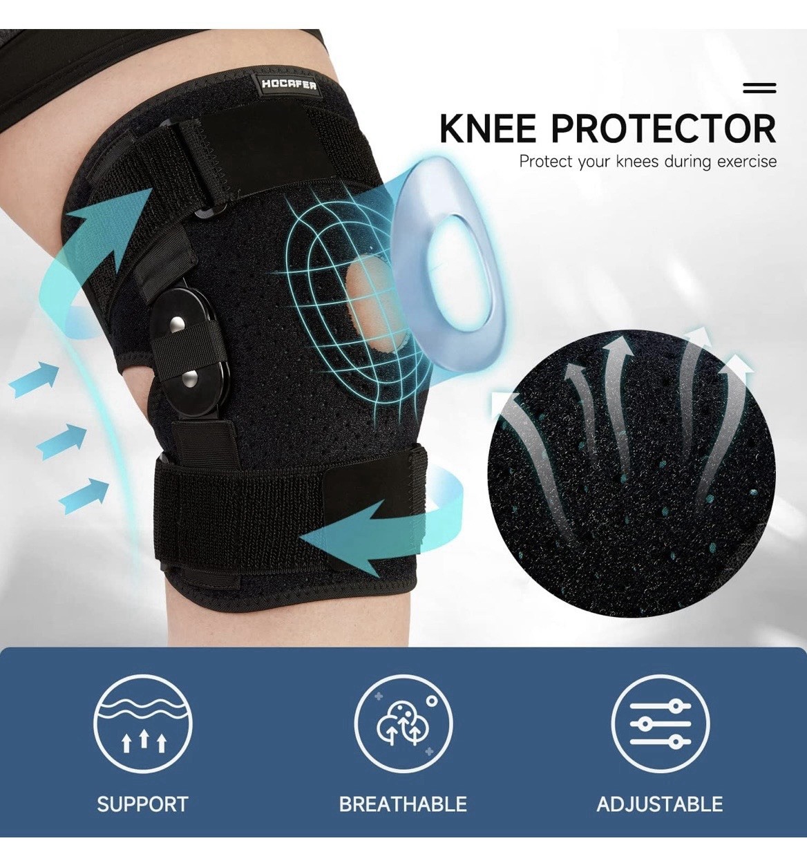 Decompression Knee Brace Stable Support of The Knee Pain Relief Plus Size XL-8XL