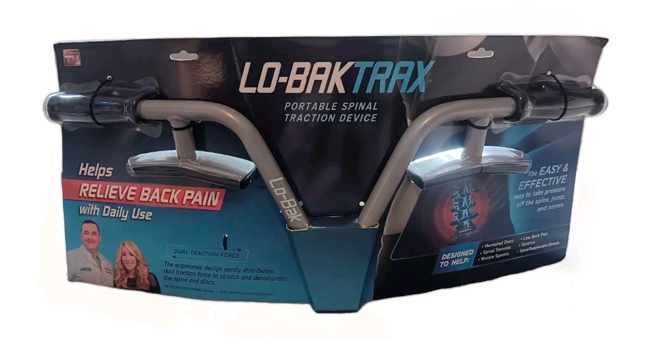 Lo-Bak Trax Portable Spinal Traction Device Relieves Back Pain w/ DVD – NEW