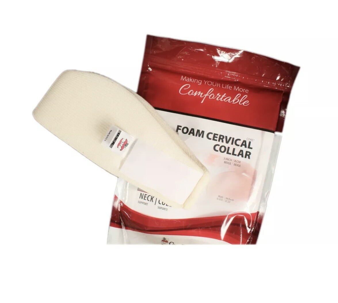3 Inch / 8 Cm – Foam Cervical Collar Neck Brace Beige New