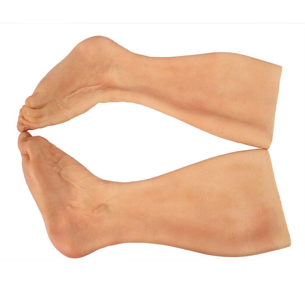 Artificial Silicone Prosthesis Foot Sleeve Legging Cover Scars Protect Injured