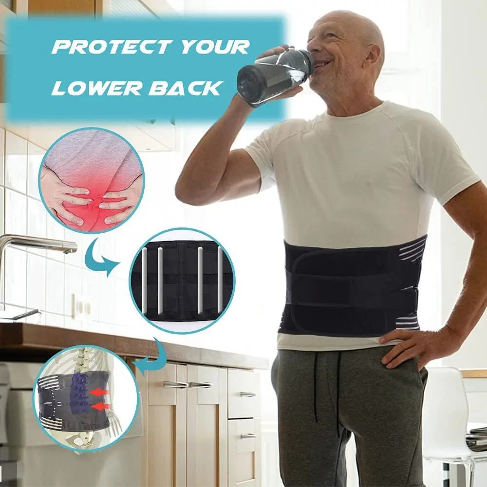 Double Pull Back Lumbar Support Belt Waist Orthopedic Corset Men Women Spine Dec