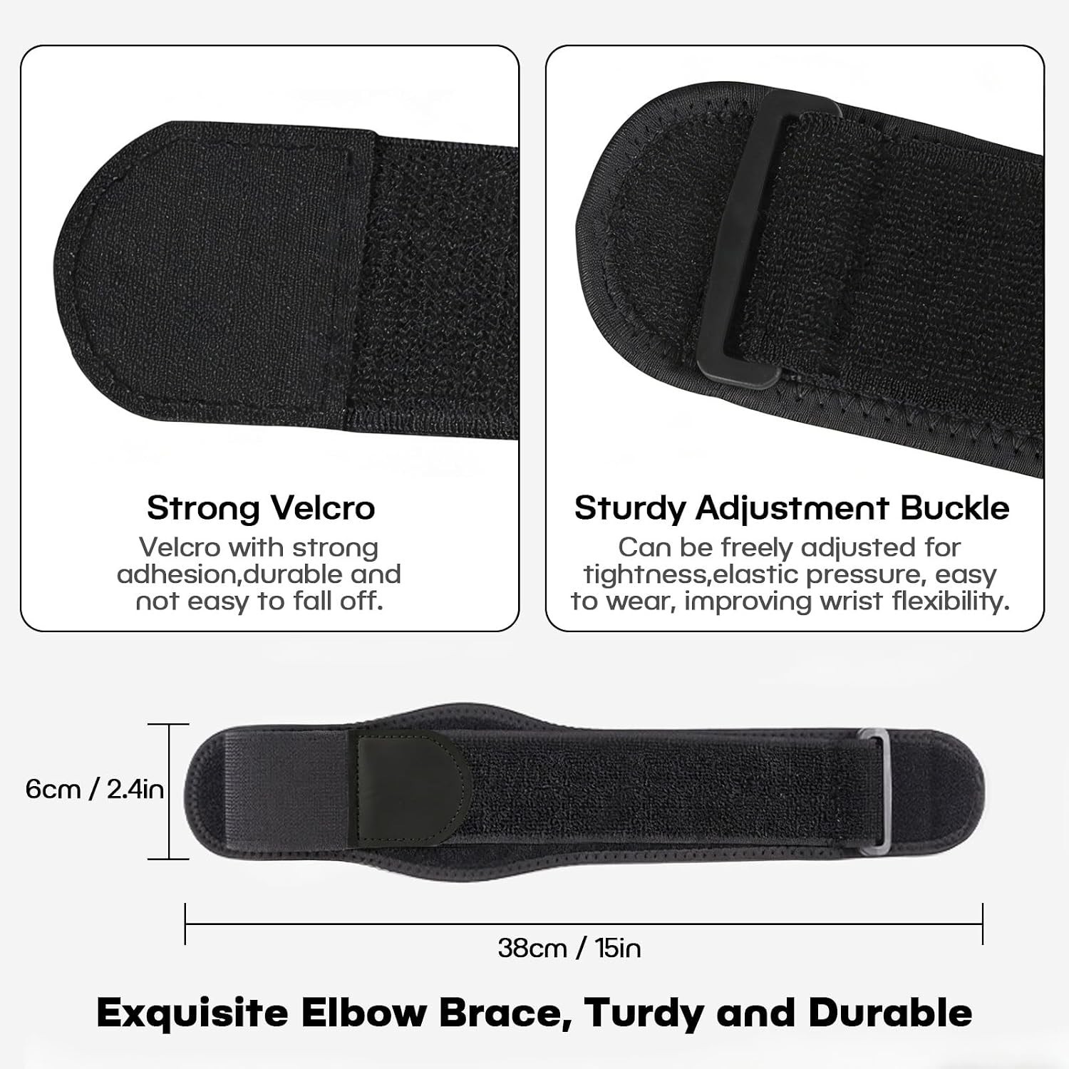 Double Wrap Elbow Brace for Men and Women, Elbow Support Arm Strap for Tendoniti