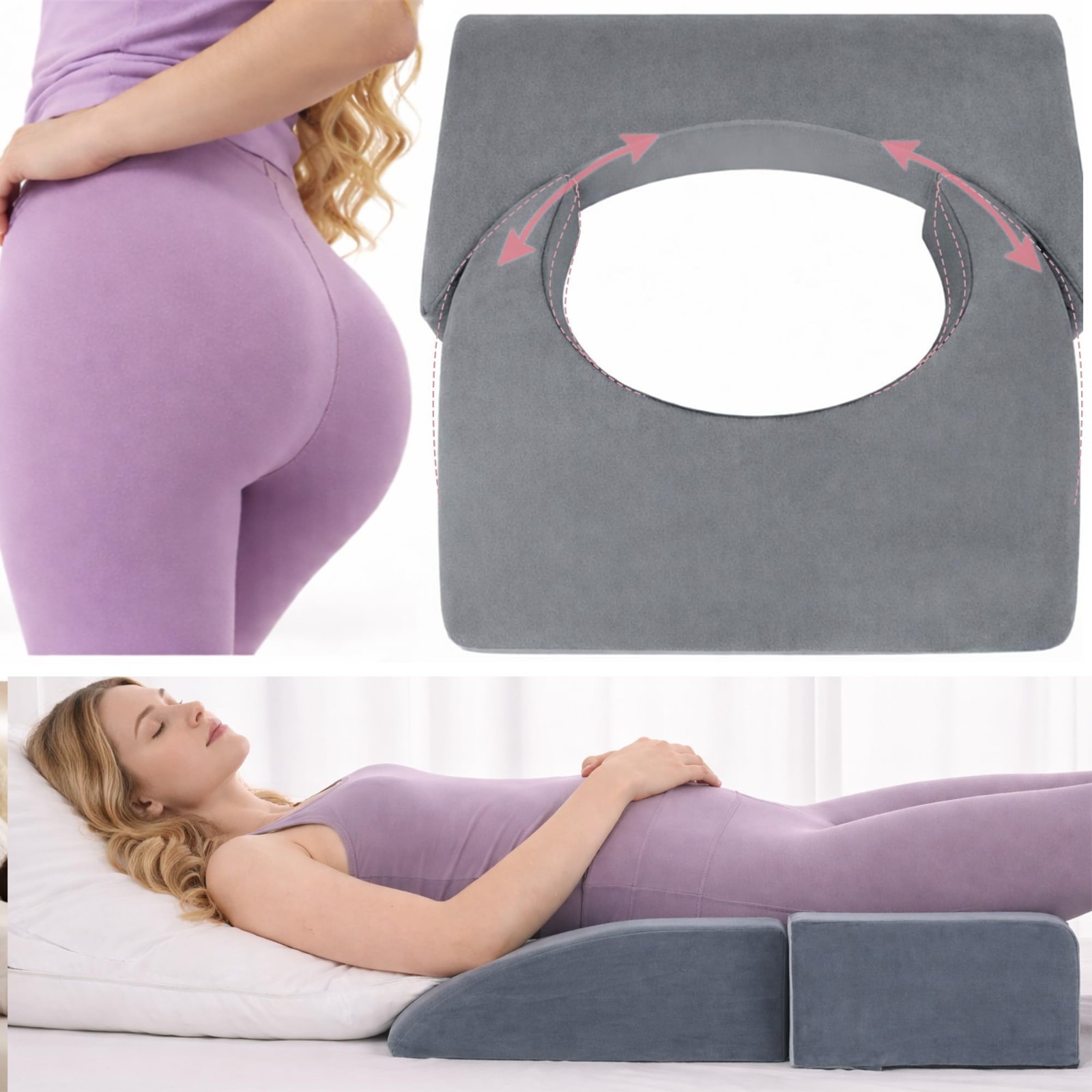 Adjustable BBL Recovery Pillow – High Density Foam Cushion for Post-Surgery Comf