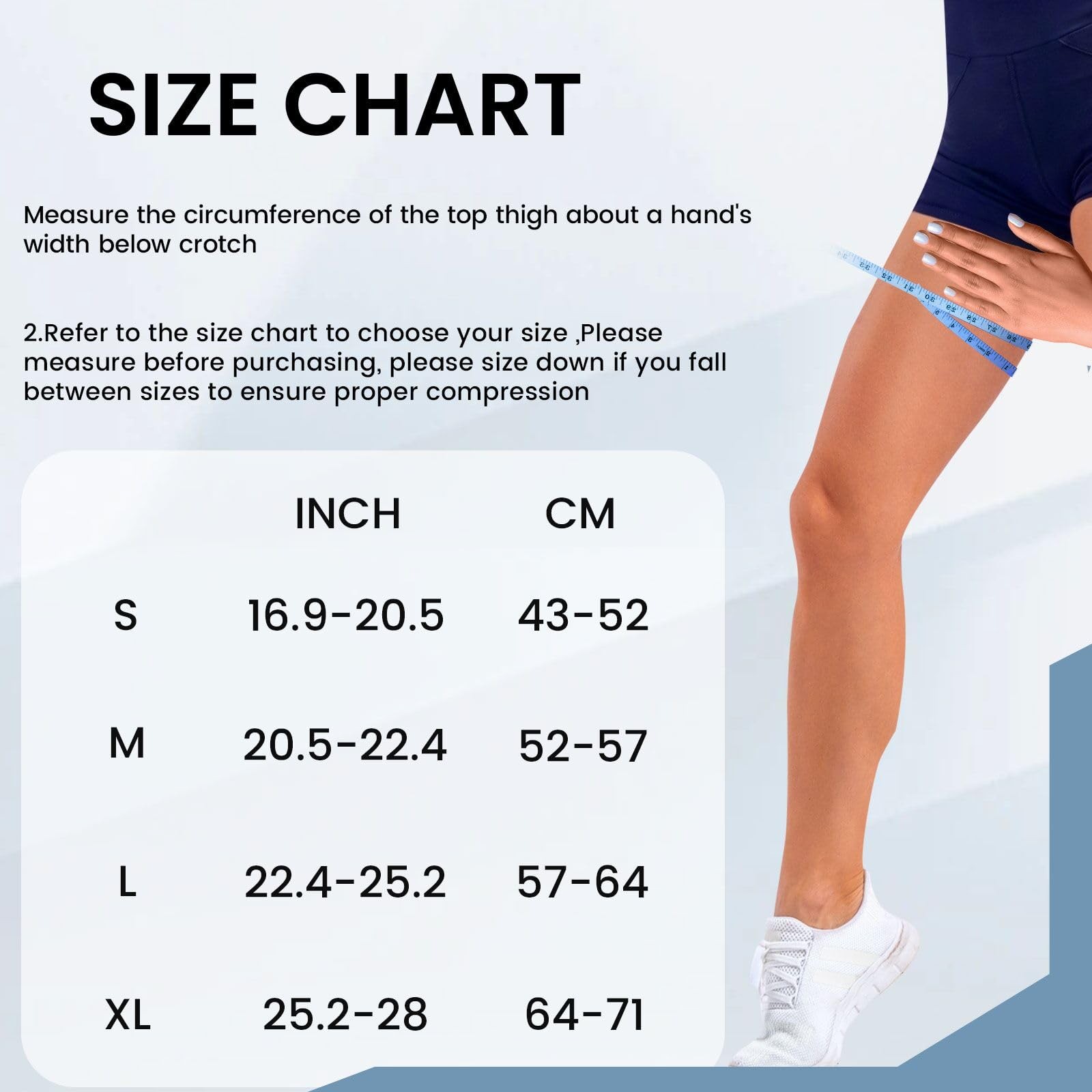 Hamstring Compression Sleeve with 3 Adjustable Straps,Thigh Compression Sleev…