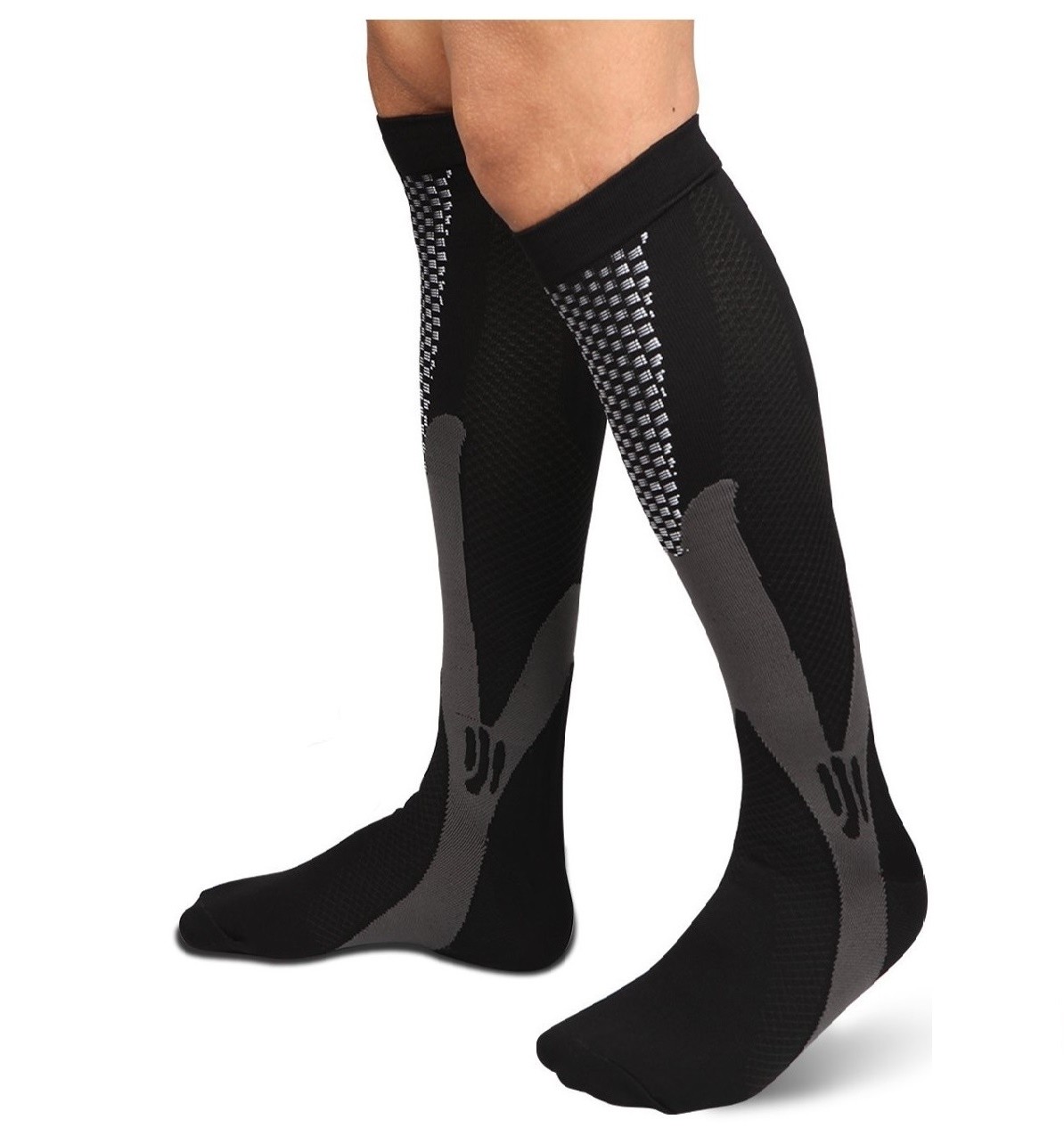 Graduated Compression Socks Foot Support Stockings Over Calf Below Knee High