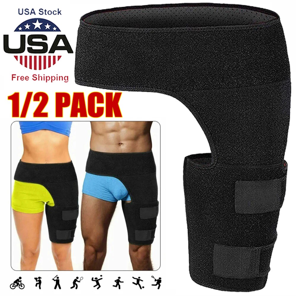 1/2*Hip Brace for Sciatica Pain Relief,Compression Support Wrap for Thigh Injury