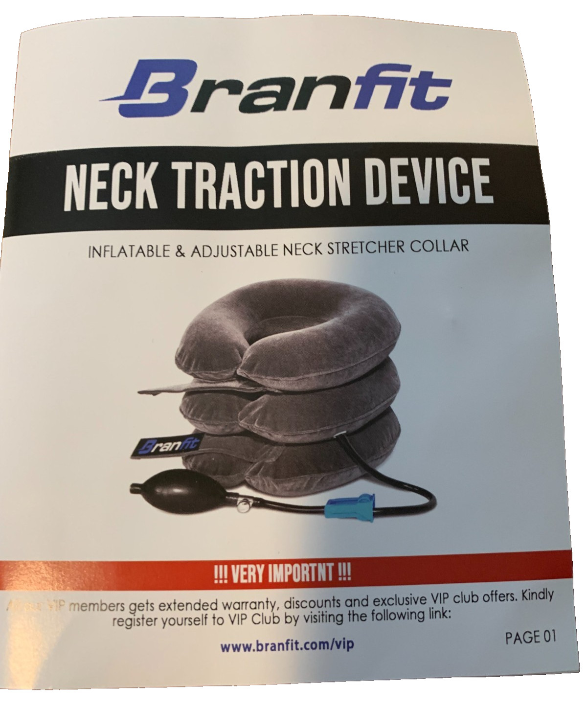 Branfit BD16144 Cervical Neck Traction Device – Gray