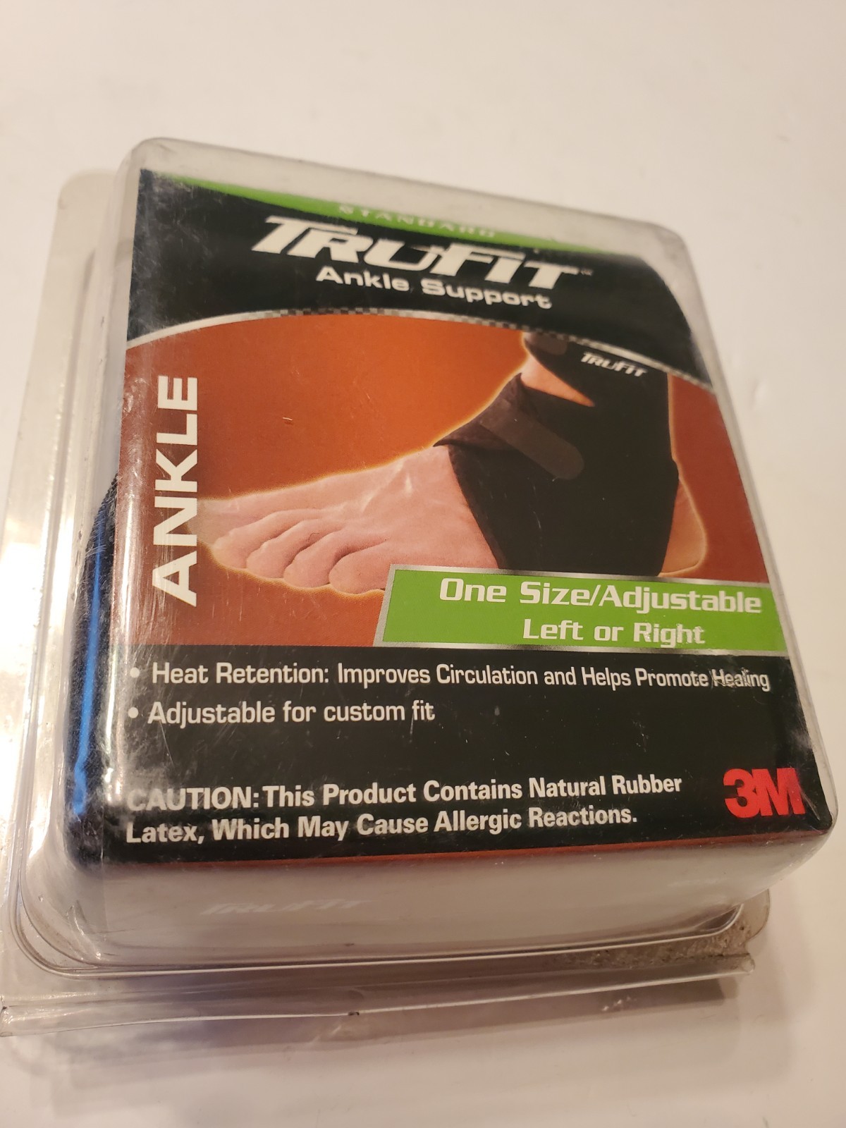 3M One Size Adjustable TruFit Ankle Support Left Or Right Foot Black New Sealed
