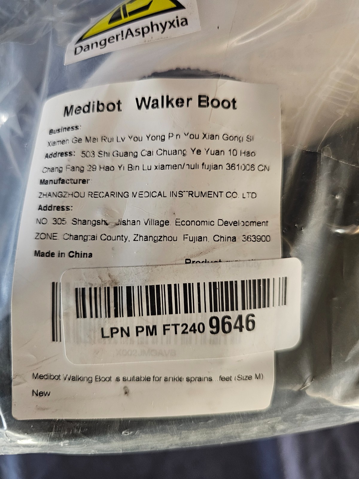 Medibot Walking Boot Air Cam Walker Fracture Boot Medium M Men 6-9 Women 7-10