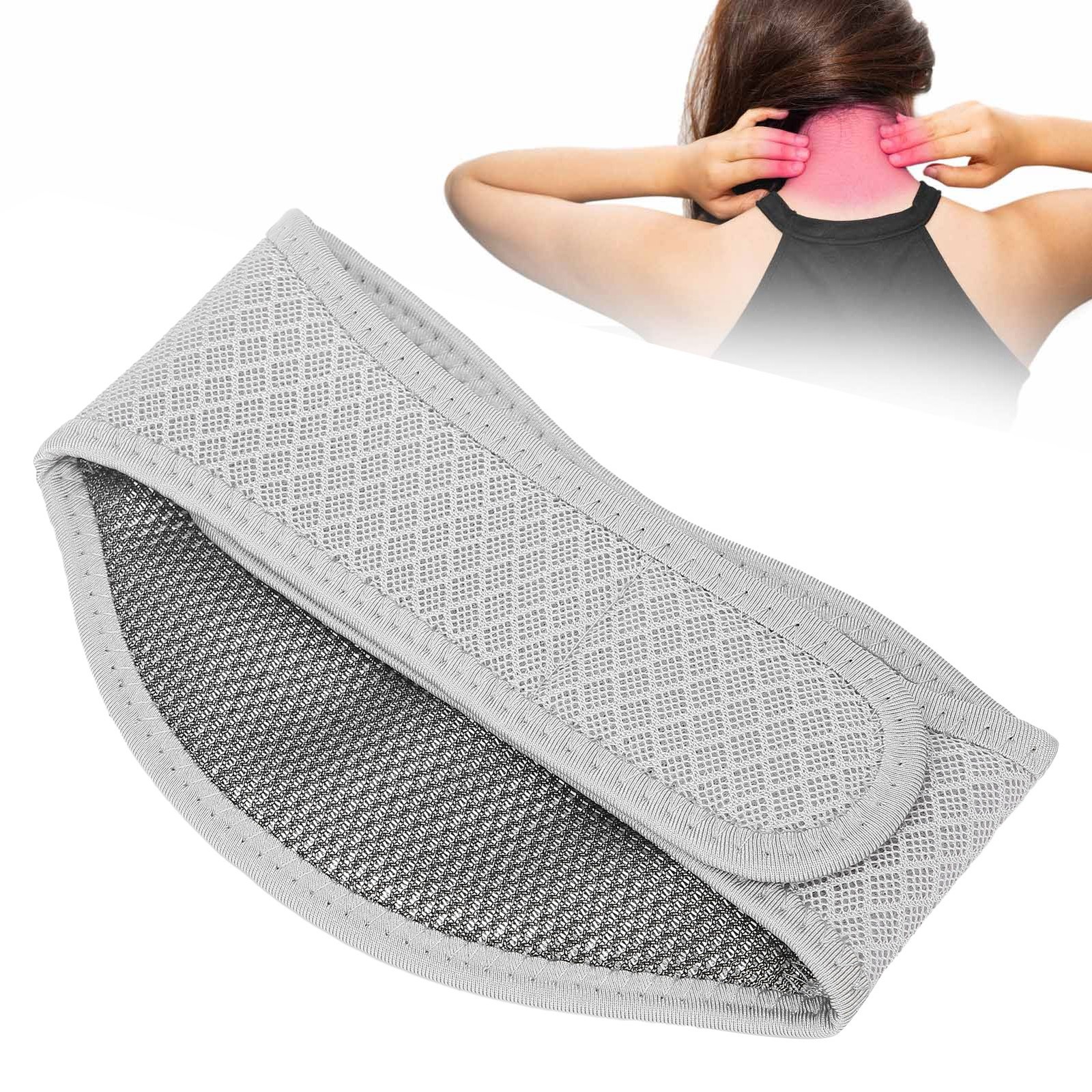 Neck Brace Mesh Fabric Cervical Collar Guard for Pain Relief Moxibustion Care