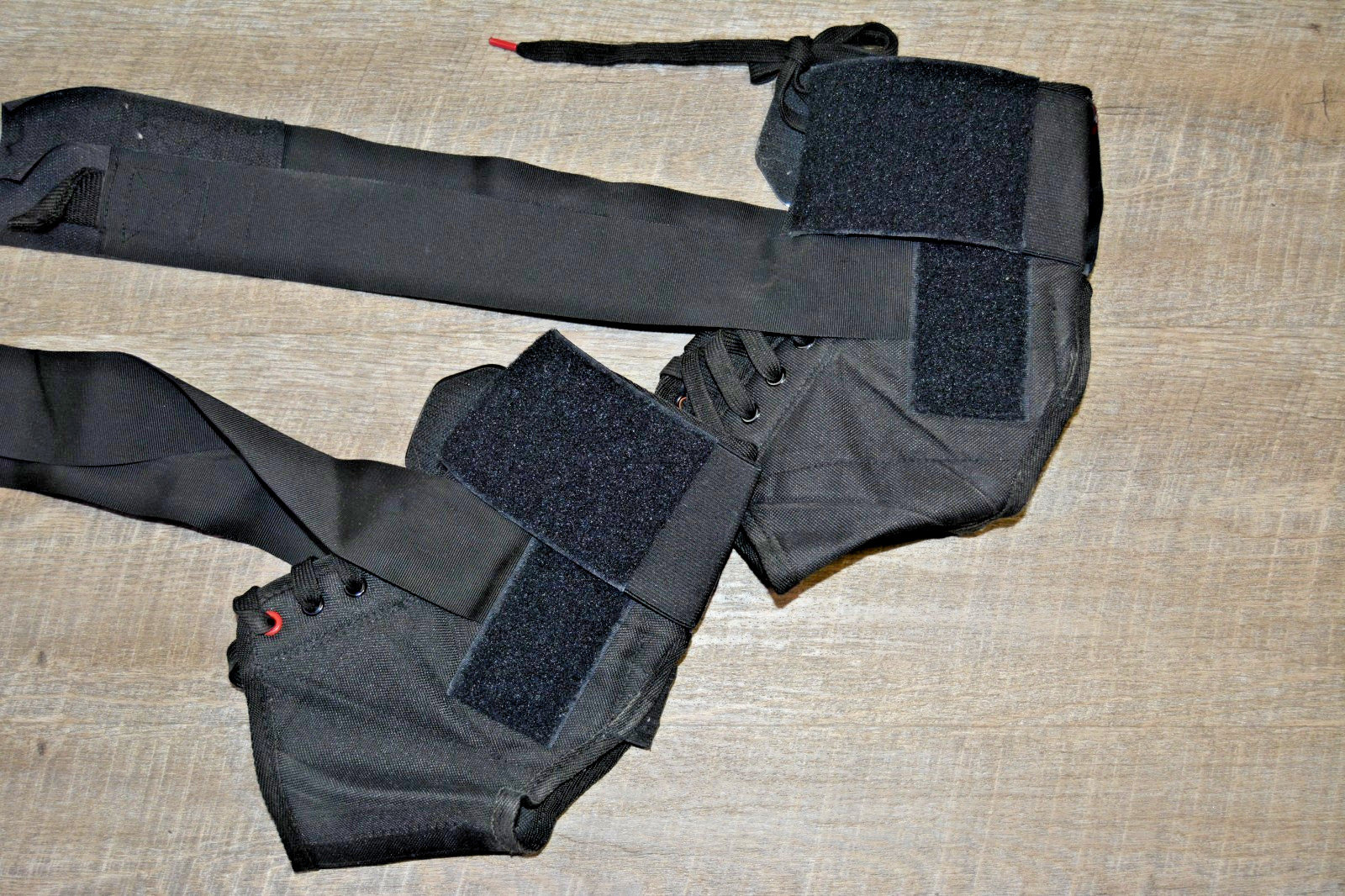 Set 2 McDavid 195 Ankle Brace Adjustable w/ Laces Black Unisex Stabilization