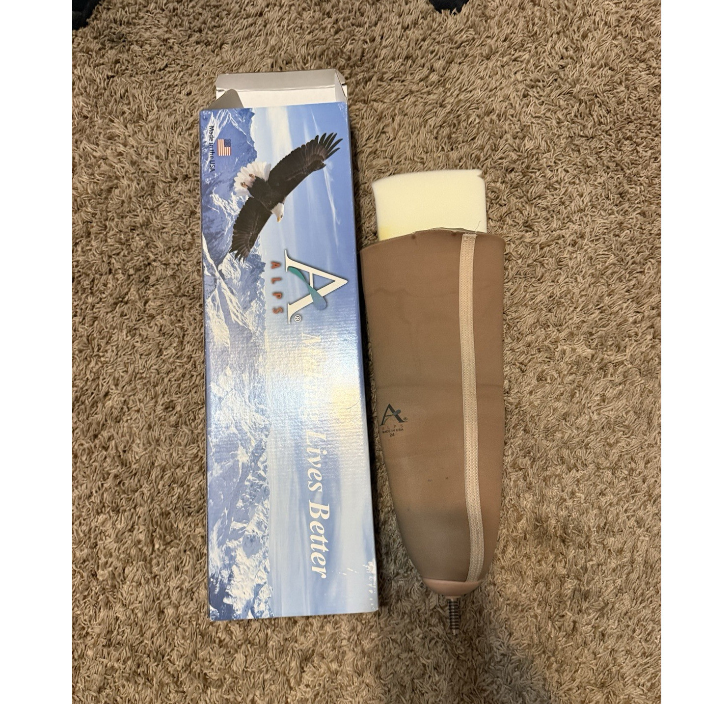 ALPS Above Knee Transfemoral Gel Liner Beige Size L AKDT24-6