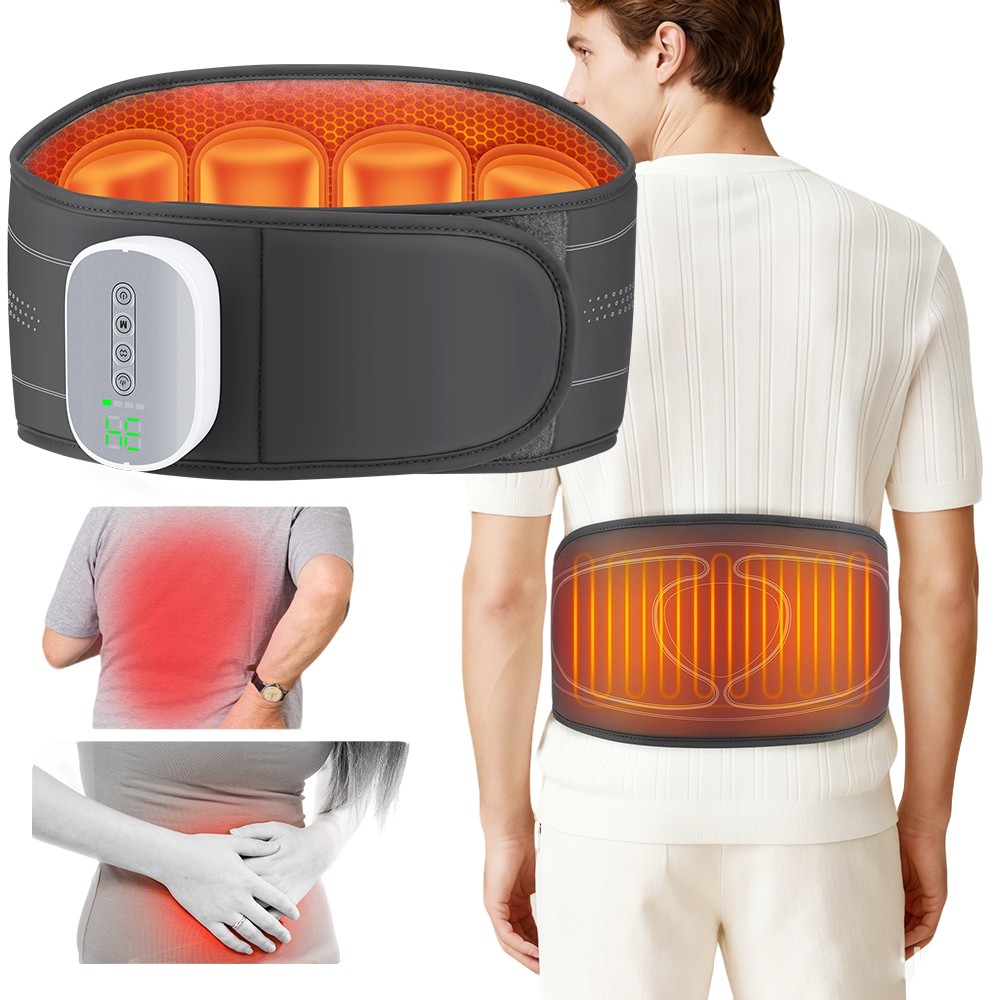 Heating Massage Decompression Belt Lumbar Support for Lower Back Pain Relief US